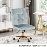 Glam Tufted Home Office Chair with Swivel Base - NH281903
