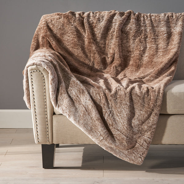Glam Fuzzy Fabric Throw Blanket - NH504903