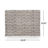 Glam Fuzzy Fabric Throw Blanket - NH804903