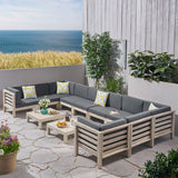 Outdoor U-Shaped Sectional Sofa Set with Coffee Tables - NH111703