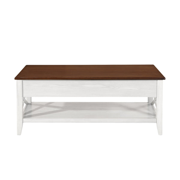 Luke Farmhouse Faux Wood Lift Top Coffee Table - NH290803