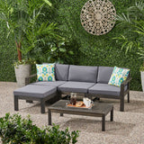 Ana Outdoor 3 Seater Acacia Wood Sofa Sectional with Cushions - NH253903