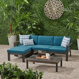 Ana Outdoor 3 Seater Acacia Wood Sofa Sectional with Cushions - NH253903