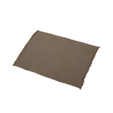 Contemporary Cotton Throw Blanket with Fringes, Brown - NH993903