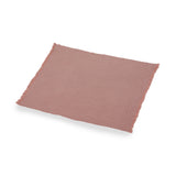 Contemporary Cotton Throw Blanket with Fringes, Dusty Pink - NH793903