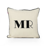 Modern Fabric MR and MRS Pillow Covers (Set of 2) - NH295113