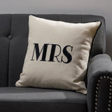 Modern Fabric "MR" & "MRS" Throw Pillow Cover (No Filling) - NH414903