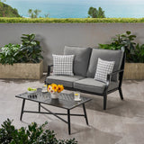 Outdoor Aluminum Loveseat and Coffee Table Set - NH153803