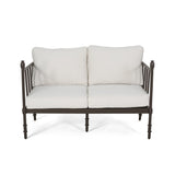 Outdoor Aluminum Loveseat and Coffee Table with Cushions - NH280903