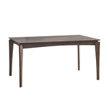 Mid-Century 6-Seater Rubberwood Dining Table with Walnut Veneer Table Top - NH764703