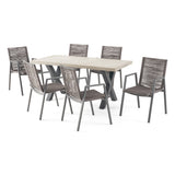 Outdoor Modern 6 Seater Dining Set - NH358013