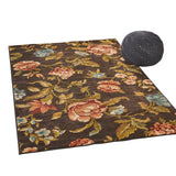 Indoor Vintage Floral Brown and Multi-Colored Rectangular Area Rug - NH112603