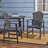 Outdoor Weather Resistant Acacia Wood Adirondack Dining Chairs (Set of 2) - NH989803