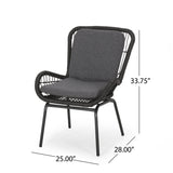 Outdoor Wicker Club Chair with Cushions (Set of 2) - NH864013