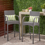 Outdoor Wicker Barstool Chair (Set of 2) - NH243113