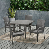 Outdoor Contemporary 4 Seater Wicker Dining Set - NH270113
