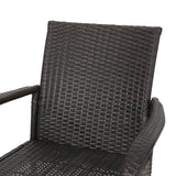 Outdoor Contemporary 6 Seater Wicker Dining Set - NH570113