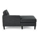 Contemporary Fabric Chaise Sectional with Button Accents - NH113803