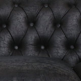 Chesterfield Tufted Microfiber Sofa with Scroll Arms - NH207703