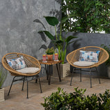 Outdoor Woven Faux Rattan Chairs with Cushions (Set of 2) - NH961903