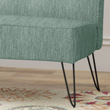 Modern Fabric Settee with Hair Pin Legs - NH356703