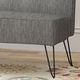 Modern Fabric Settee with Hair Pin Legs - NH356703