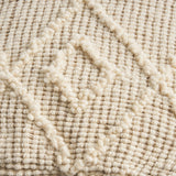 Boho Wool and Cotton Ottoman Pouf - NH223903