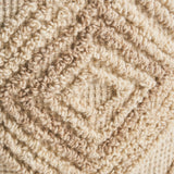 Boho Wool and Cotton Ottoman Pouf - NH323903