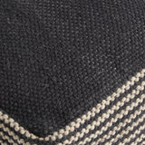 Boho Wool and Cotton Ottoman Pouf - NH623903