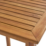 Outdoor 45" Rectangular 3 Piece Wood and Wicker Bar Height Set - NH443903