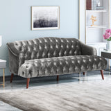 Modern Glam Tufted Velvet 3 Seater Sofa - NH193013