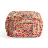 Boho Wool Ottoman Pouf - NH233903