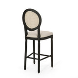 French Country Wooden Barstools with Upholstered Seating (Set of 2) - NH345313