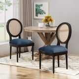Wooden Dining Chairs with Cushions (Set of 2), Beige, Natural, and Black - NH242903