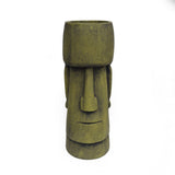 Outdoor Easter Island Tiki Urn, Antique Green Finish - NH952903
