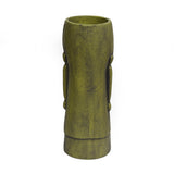 Outdoor Easter Island Tiki Urn, Antique Green Finish - NH952903