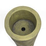 Outdoor Polynesian Urn, Antique Green Finish - NH852903
