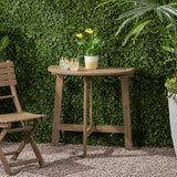 Outdoor Half-Round Acacia Wood Bistro Table - NH618903