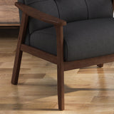 Mid Century Modern 3-Piece Fabric Chairs & Sofa Living Room Set - NH907903