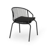 Outdoor Modern Iron Club Chair with Cushion (Set of 2) - NH717013