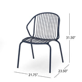 Outdoor Modern Iron Club Chair (Set of 2) - NH417013