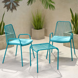Outdoor Modern Iron 2 Seater Chat Set with Cushions - NH537013