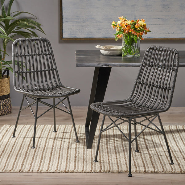 Indoor Wicker Dining Chairs (Set of 2) - NH989903