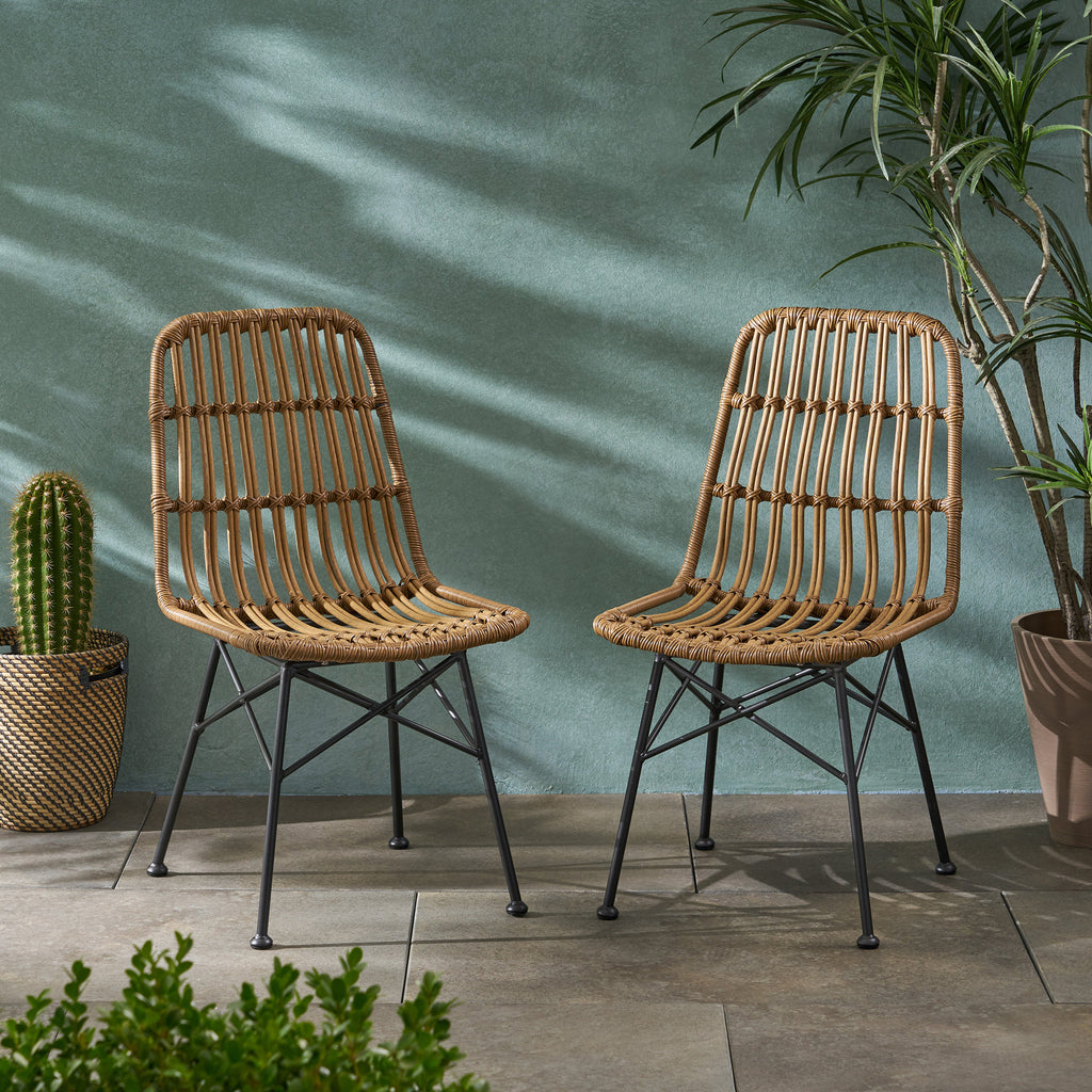 Outdoor Wicker Dining Chair (Set of 2) - NH199903 – NobleHouseFurniture