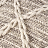 Wool and Cotton Pouf Ottoman - NH648903