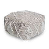 Contemporary Handcrafted Faux Yarn Pouf - NH073513