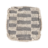 Wool and Cotton Pouf Ottoman - NH358903