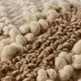 Wool and Cotton Pouf Ottoman - NH458903
