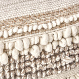 Wool and Cotton Pouf Ottoman - NH458903