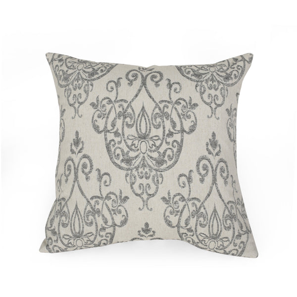 Modern Fabric Throw Pillow Cover (No Filling), Natural and Gray - NH714903